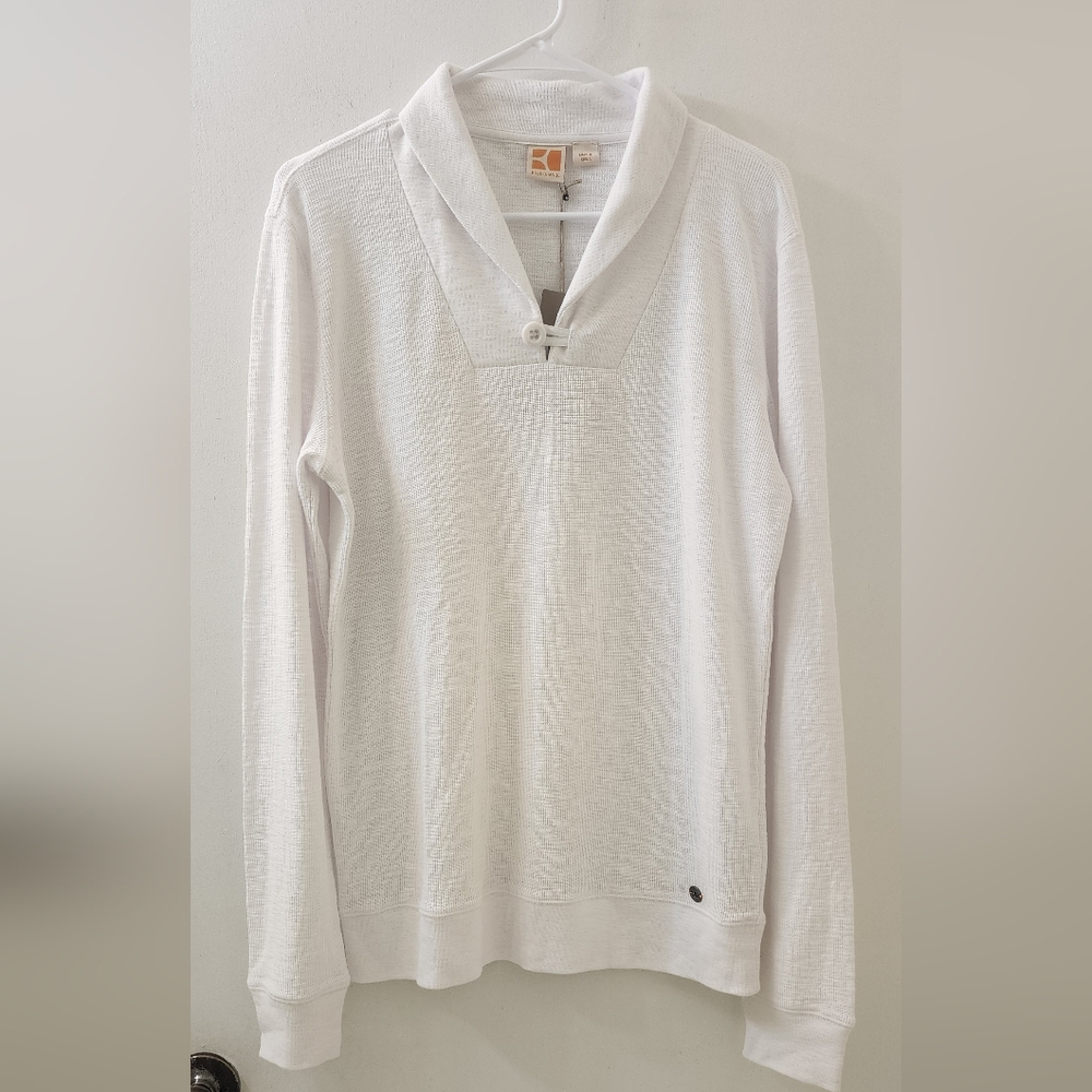 New Boss Orange White Long Sleeve Pullover, Size‎ Medium.